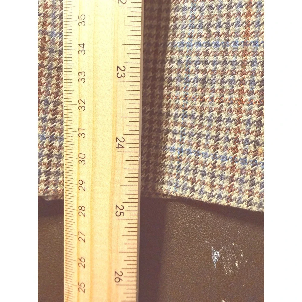 Lauren Ralph Lauren Mens Silk Wool Houndstooth Blazer Sport Coat Made in Canada